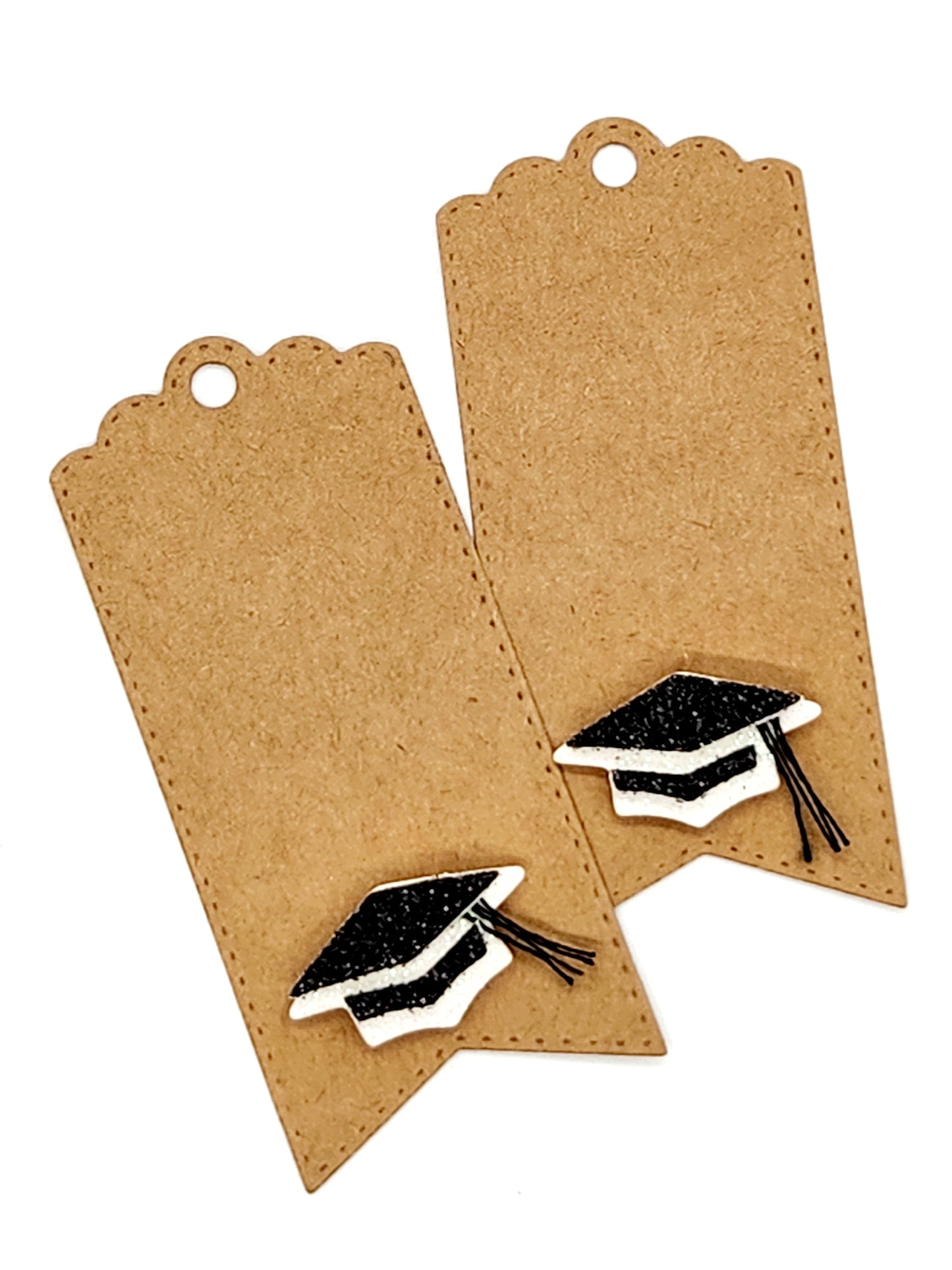 Graduation Favor Tag with Black Cap Elegant Party Accent