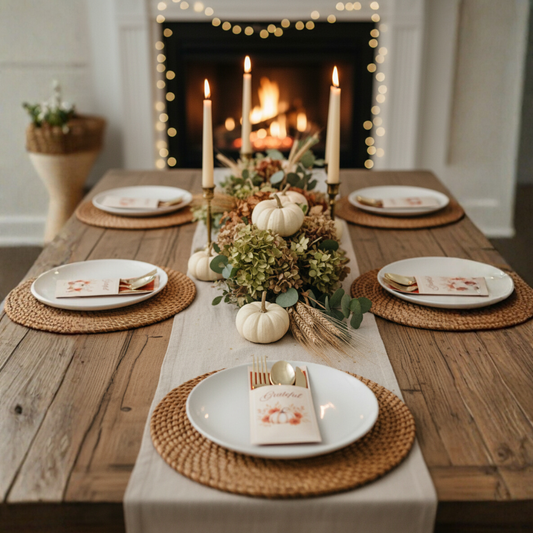 Editable Thanksgiving Utensil Pouch Template | Printable Pumpkin Floral Silverware Holder | Digital Download