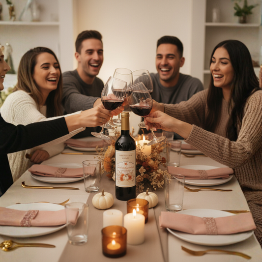 Thanksgiving & Friendsgiving Wine Label Templates