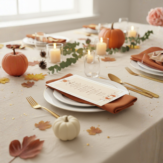 Editable Thanksgiving Menu Template