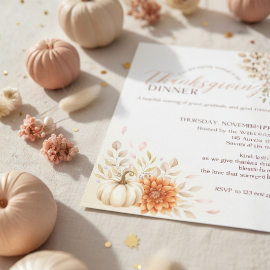 Thanksgiving Dinner Invitation (Editable Digital Download)