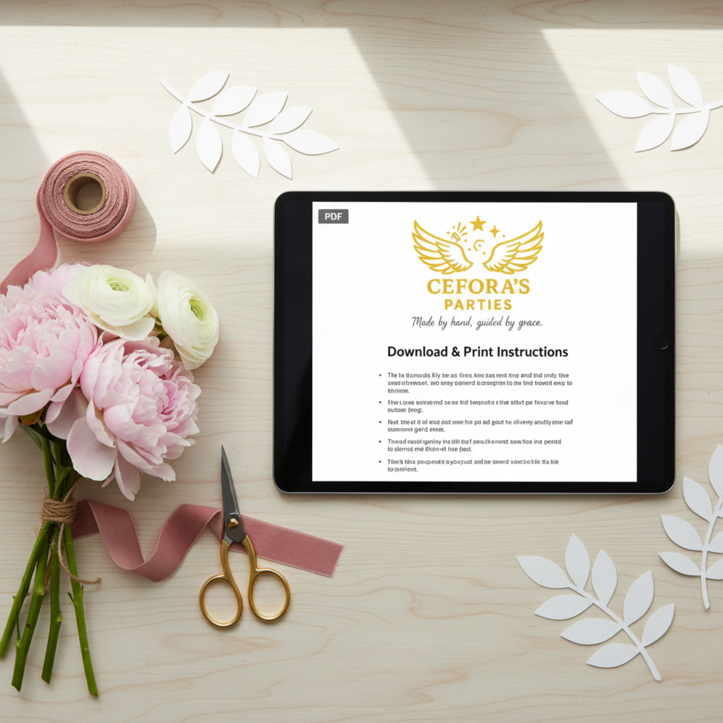 Tea Party Invitation — Editable Digital Template