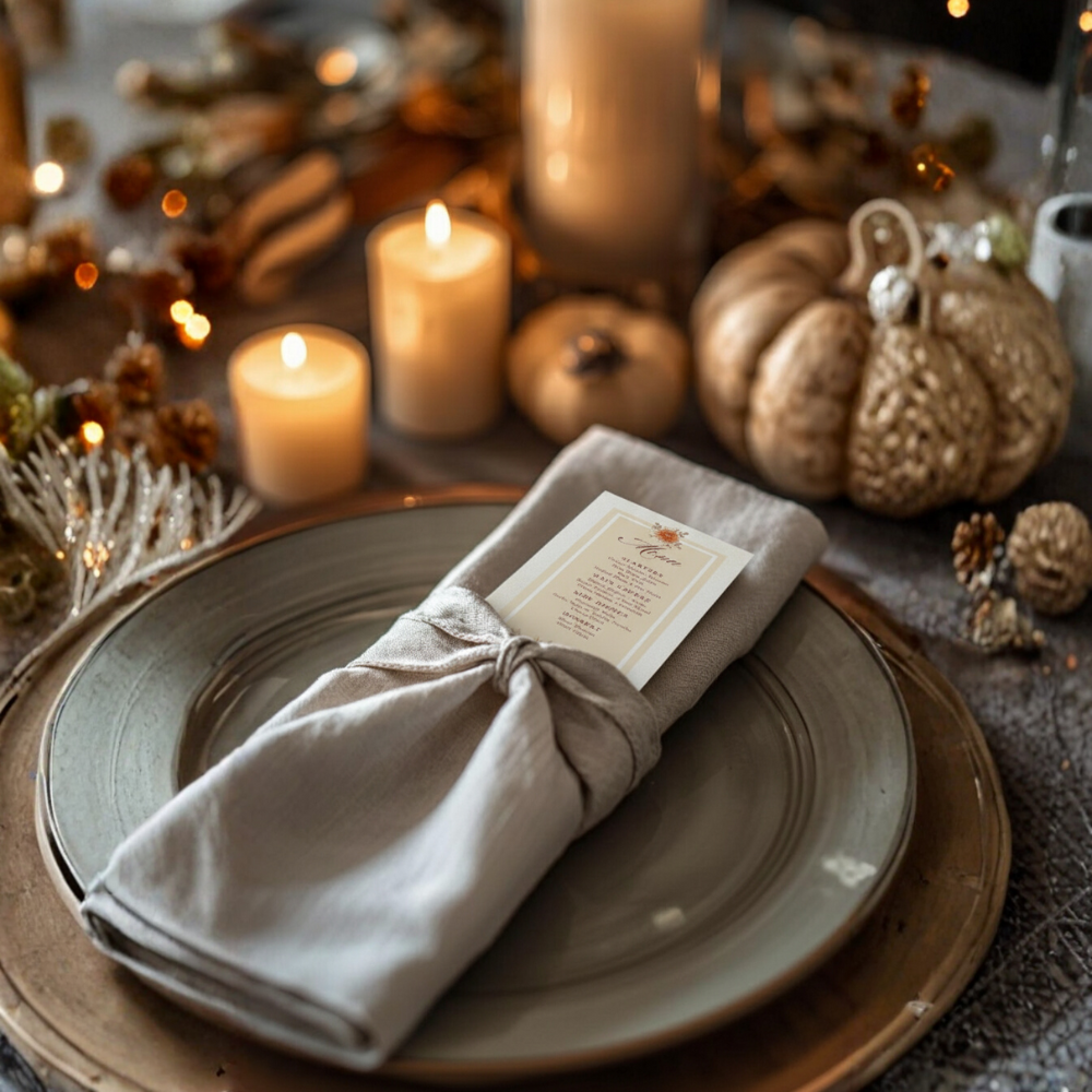 Editable Thanksgiving Menu Template