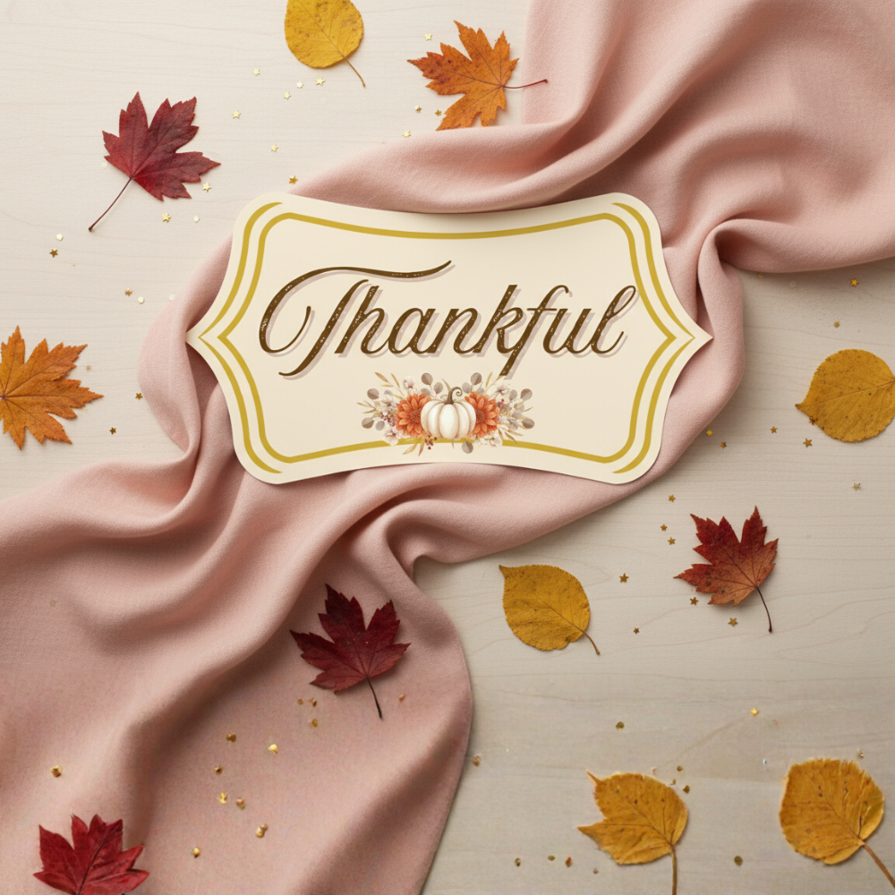 Editable Thanksgiving Table Sign & Centerpiece Stick Templates | “Thankful” Printable Decorations