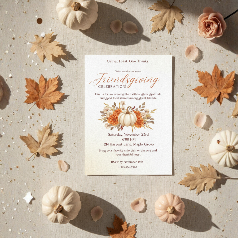 Editable Friendsgiving Invitation | Printable Fall Celebration Template