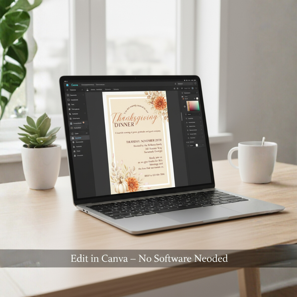 Thanksgiving Digital Party Kit Bundle