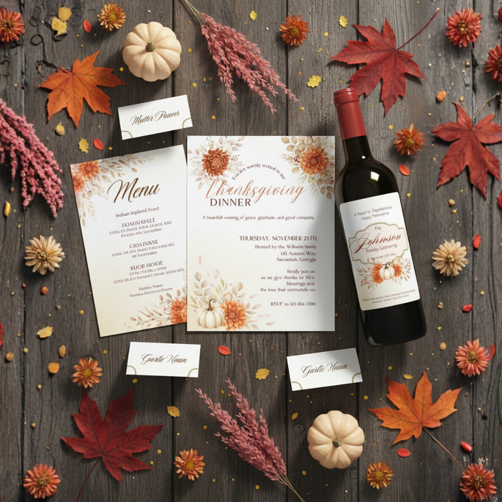 Thanksgiving Dinner Invitation (Editable Digital Download)