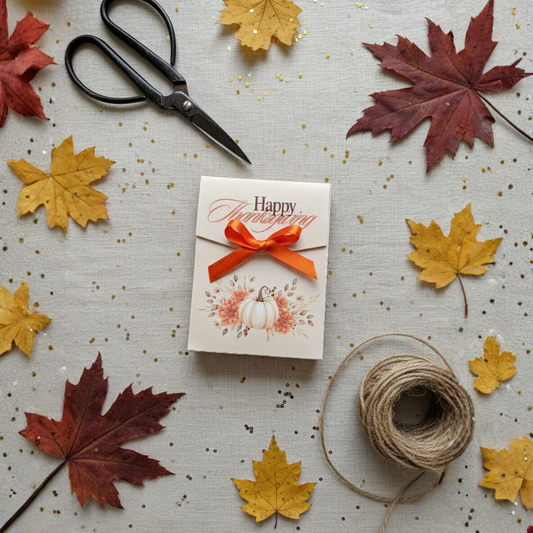 Printable Thanksgiving Favor Bag Template | Editable Fall Pumpkin Floral Treat Box | Digital Download