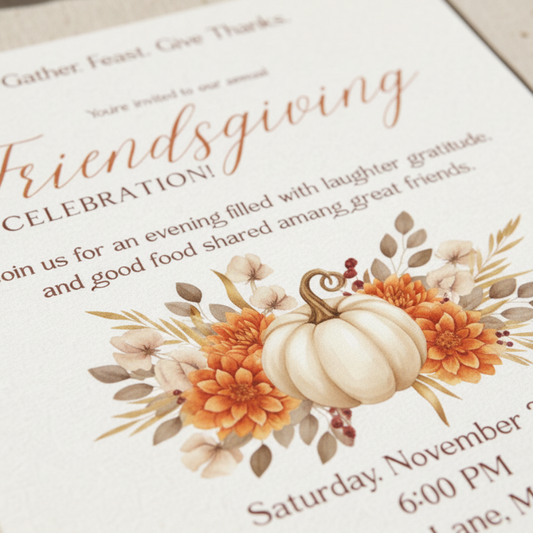 Editable Friendsgiving Invitation | Printable Fall Celebration Template