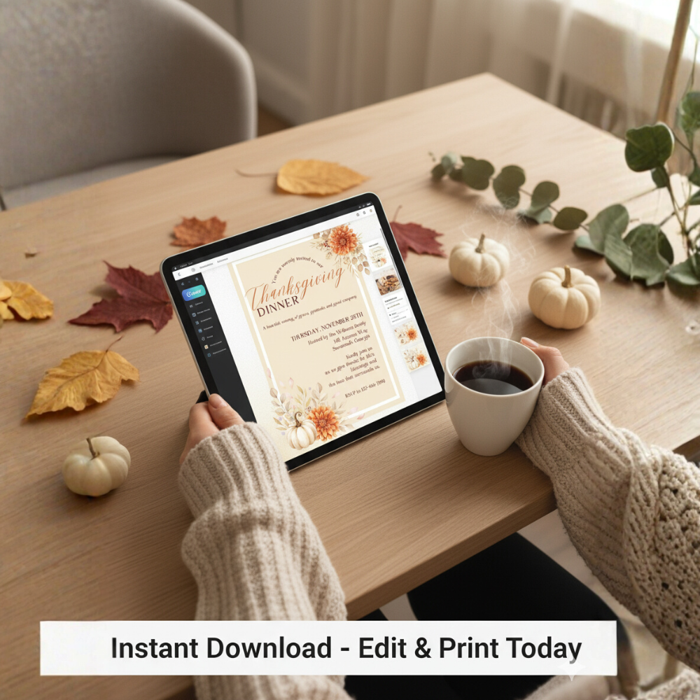 Thanksgiving Digital Party Kit Bundle