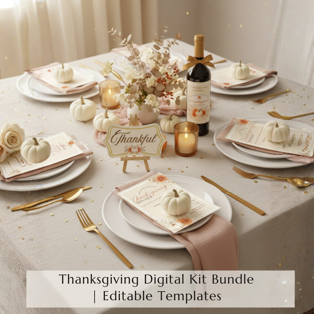 Thanksgiving Digital Party Kit Bundle