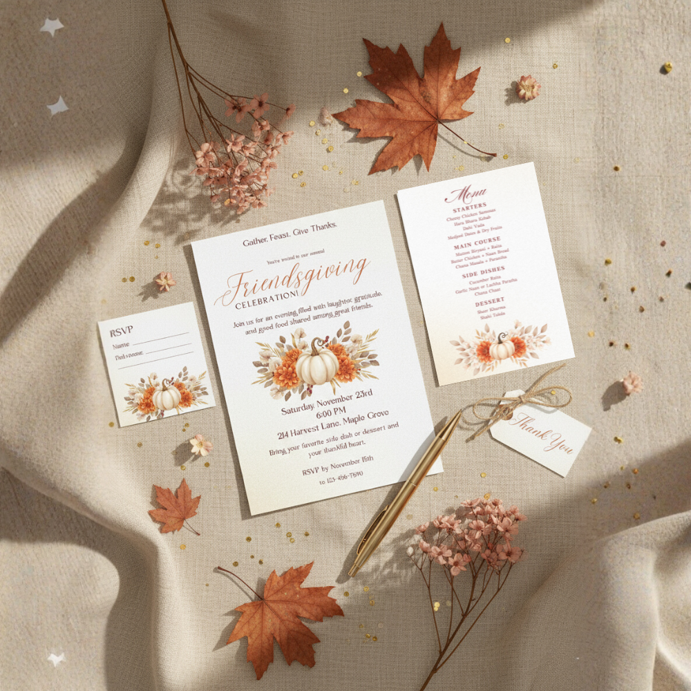Editable Friendsgiving Invitation | Printable Fall Celebration Template