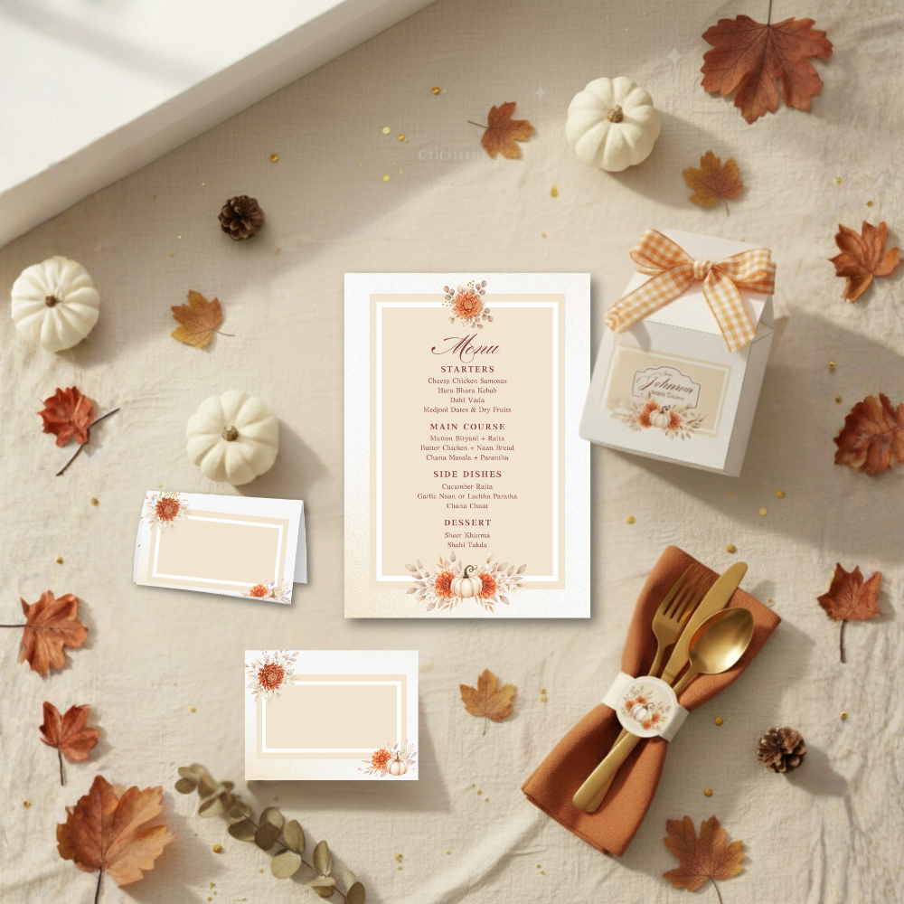 Editable Thanksgiving Menu Template