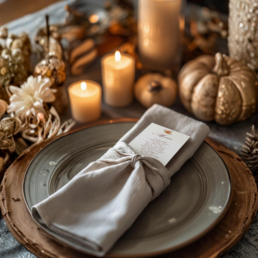 Editable Thanksgiving Menu Template (5x7 + 4x9 Sizes)