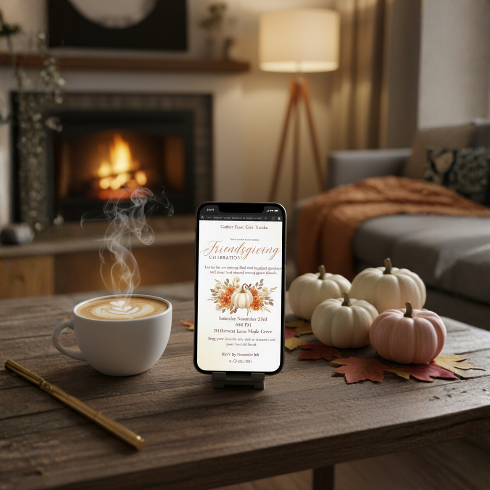 Editable Friendsgiving Invitation | Printable Fall Celebration Template