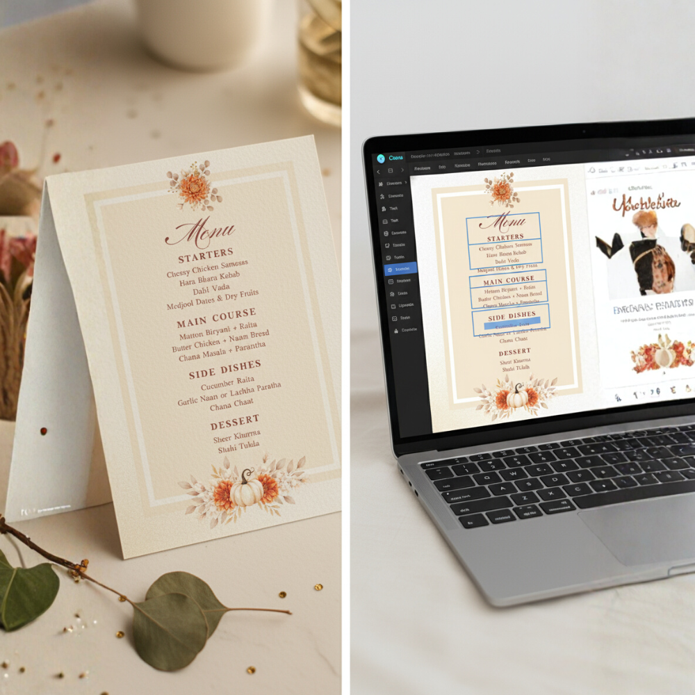 Editable Thanksgiving Menu Template
