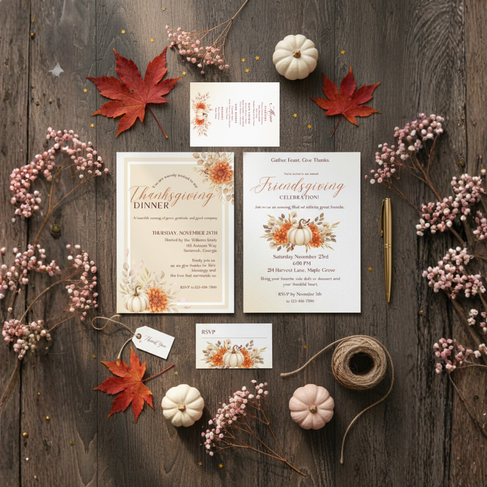 Editable Friendsgiving Invitation | Printable Fall Celebration Template