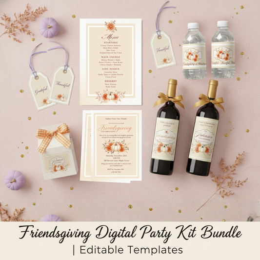 Friendsgiving Digital Party Kit Bundle