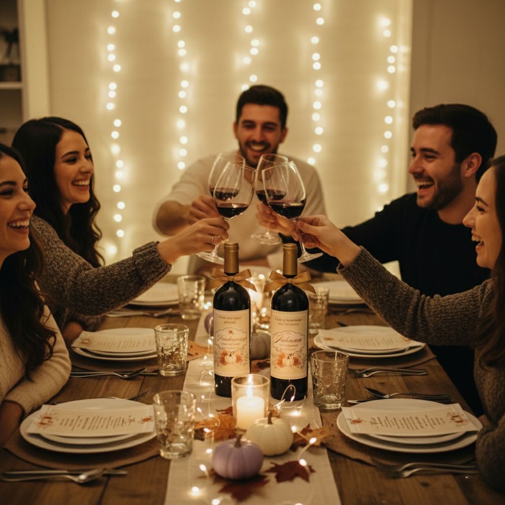 Friendsgiving Watercolor Digital Party Kit Bundle